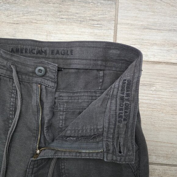 American Eagle Dream Drape Baggy Wide Leg Pants Women's Cargo Draping Street 000 - Picture 3 of 7